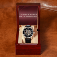 Openwork  watch for Him - ppreciation gift