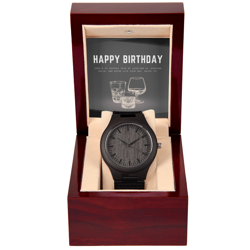Terra Tide Wooden Watch for Him - Happy Birthday